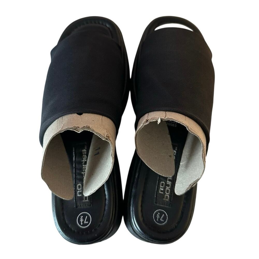 Y2K Vintage No Boundaries Platform Slip On Wedge Sandals Size 7.5 Bratz Chunky - Picture 2 of 11